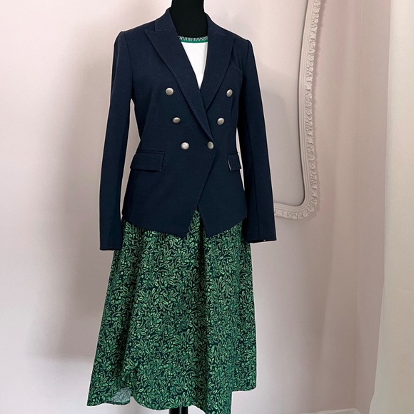 Navy Double-Breasted Fitted Blazer - Picture 6 of 8